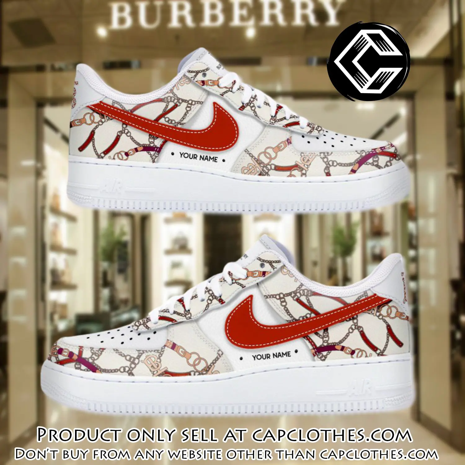 Personalized burberry luxury air force 1 sneakers limited af1 shoes oaf1001 cc3946181